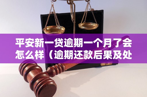 平安新一贷逾期一个月了会怎么样（逾期还款后果及处理方法）