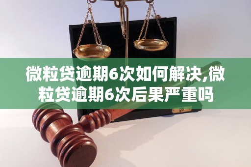 微粒贷逾期6次如何解决,微粒贷逾期6次后果严重吗