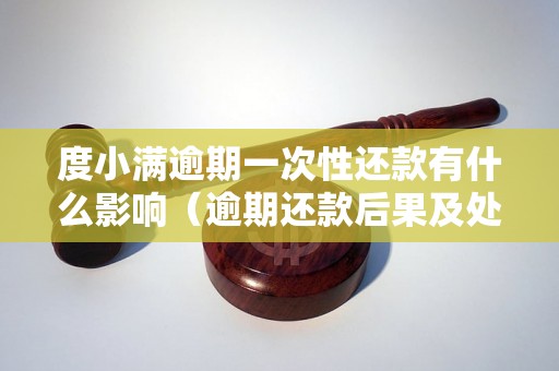 度小满逾期一次性还款有什么影响（逾期还款后果及处罚措施）