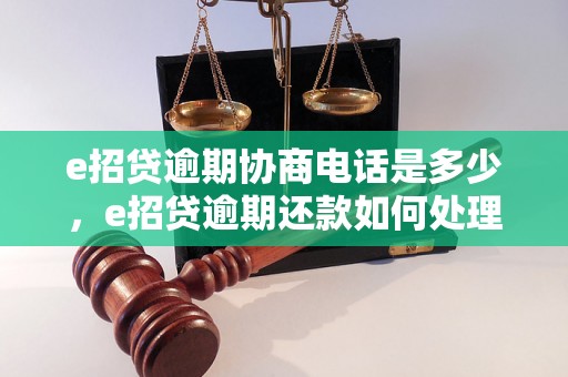 e招贷逾期协商电话是多少，e招贷逾期还款如何处理