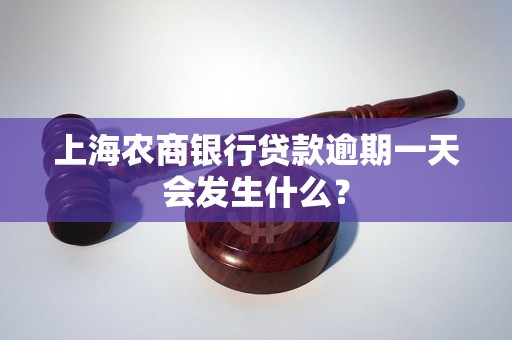 上海农商银行贷款逾期一天会发生什么？