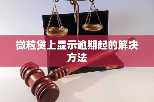 微粒贷上显示逾期起的解决方法