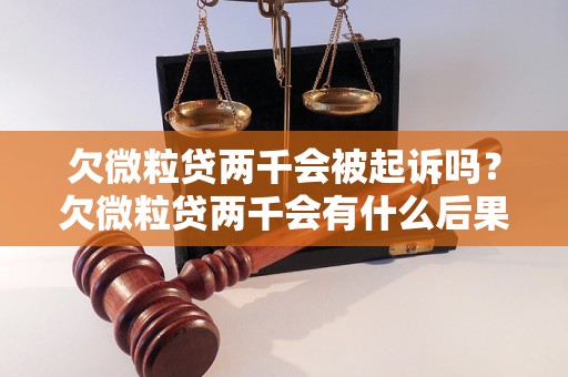 欠微粒贷两千会被起诉吗？欠微粒贷两千会有什么后果？