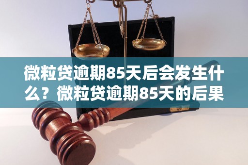 微粒贷逾期85天后会发生什么？微粒贷逾期85天的后果有哪些？