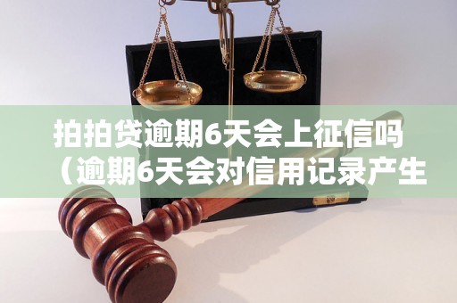 拍拍贷逾期6天会上征信吗（逾期6天会对信用记录产生什么影响）