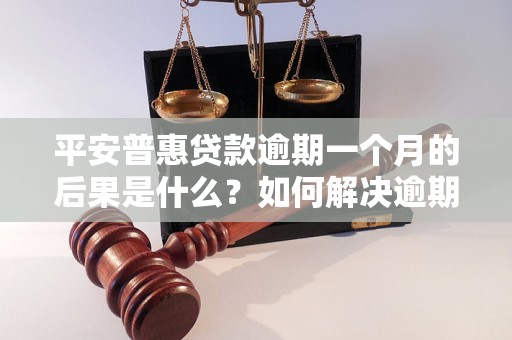 平安普惠贷款逾期一个月的后果是什么？如何解决逾期问题？