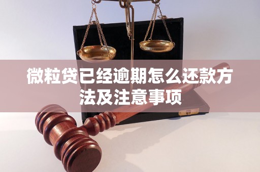 微粒贷已经逾期怎么还款方法及注意事项