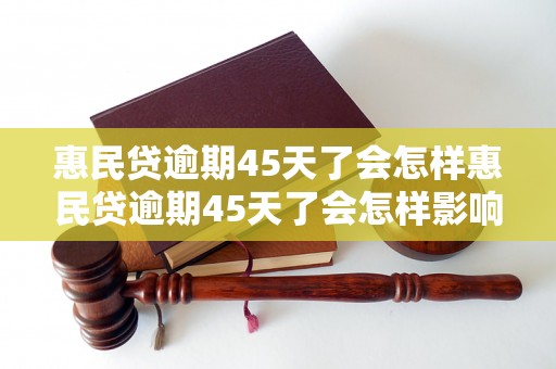 惠民贷逾期45天了会怎样惠民贷逾期45天了会怎样影响个人信用