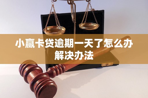 小赢卡贷逾期一天了怎么办解决办法