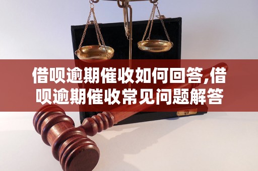 借呗逾期催收如何回答,借呗逾期催收常见问题解答