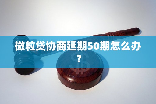 微粒贷协商延期50期怎么办？