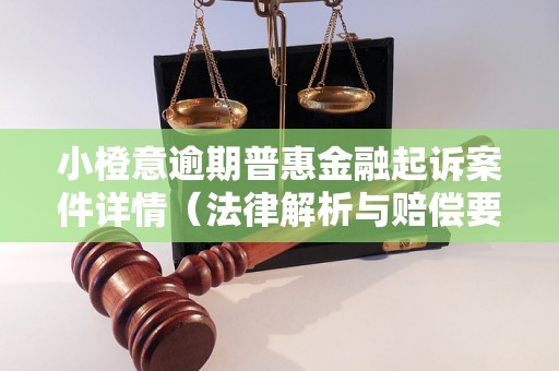 小橙意逾期普惠金融起诉案件详情（法律解析与赔偿要求）