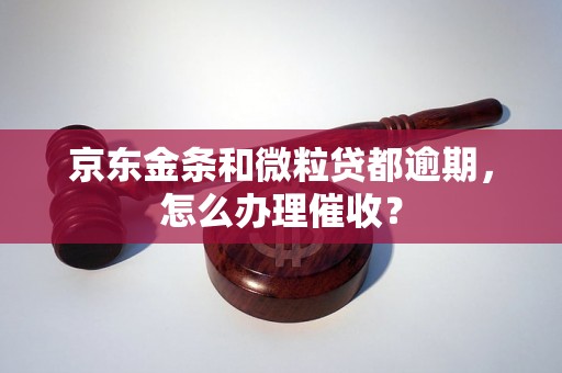 京东金条和微粒贷都逾期，怎么办理催收？