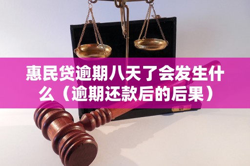 惠民贷逾期八天了会发生什么（逾期还款后的后果）