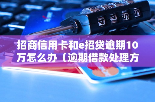 招商信用卡和e招贷逾期10万怎么办（逾期借款处理方式）