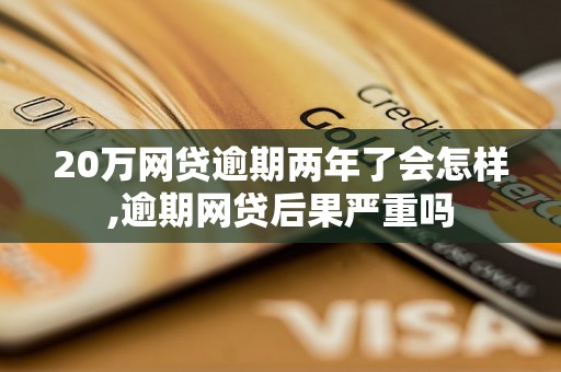 20万网贷逾期两年了会怎样,逾期网贷后果严重吗