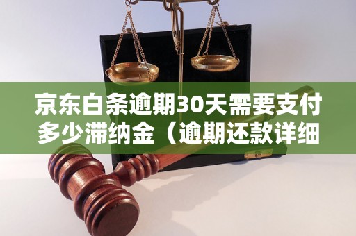 京东白条逾期30天需要支付多少滞纳金（逾期还款详细规定）