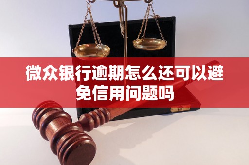 微众银行逾期怎么还可以避免信用问题吗