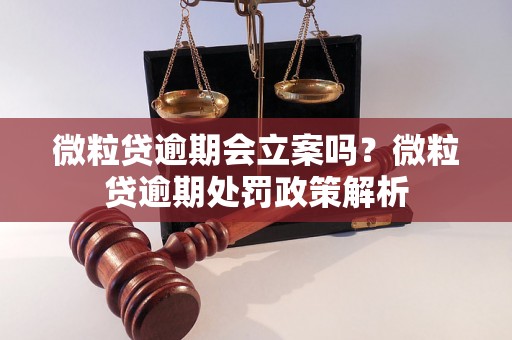 微粒贷逾期会立案吗？微粒贷逾期处罚政策解析