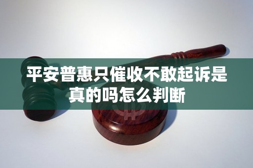 平安普惠只催收不敢起诉是真的吗怎么判断