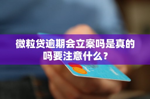 微粒贷逾期会立案吗是真的吗要注意什么？