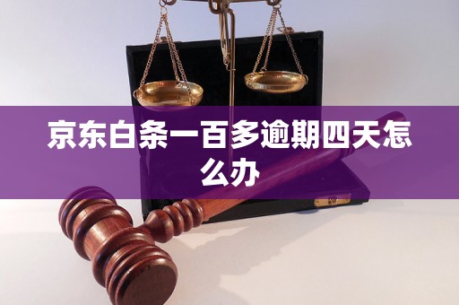 京东白条一百多逾期四天怎么办