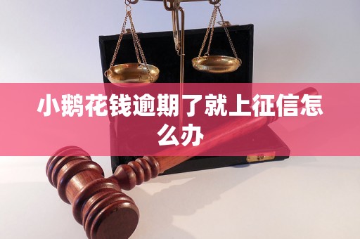 小鹅花钱逾期了就上征信怎么办