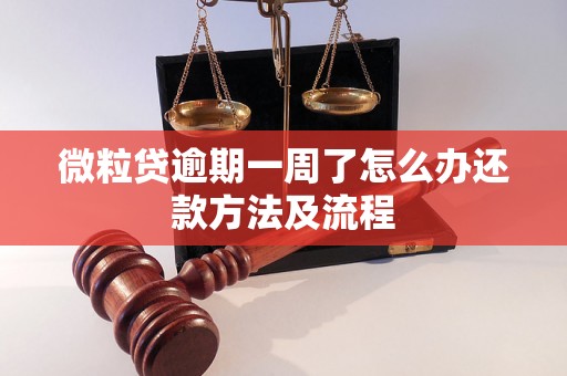 微粒贷逾期一周了怎么办还款方法及流程