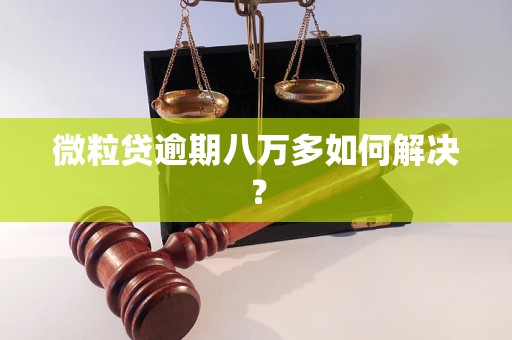 微粒贷逾期八万多如何解决？