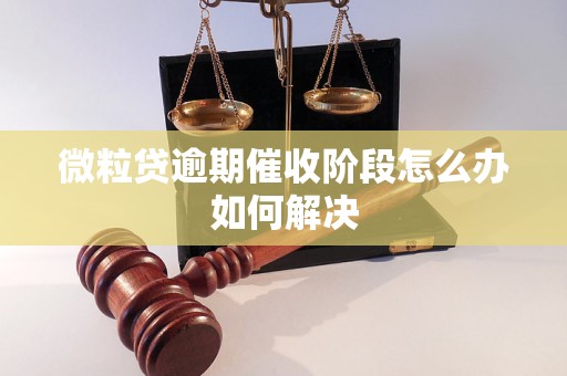 微粒贷逾期催收阶段怎么办如何解决