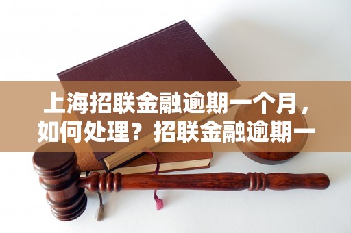 上海招联金融逾期一个月，如何处理？招联金融逾期一个月会有什么后果？