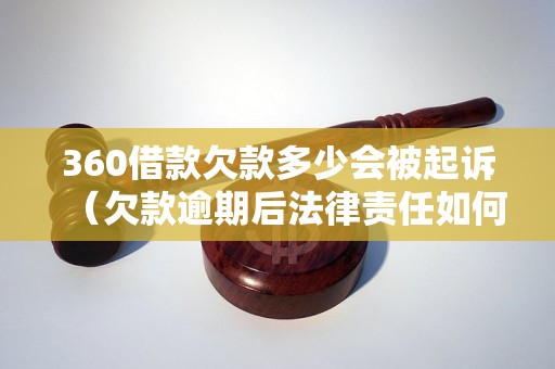 360借款欠款多少会被起诉（欠款逾期后法律责任如何）