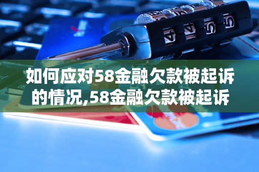 如何应对58金融欠款被起诉的情况,58金融欠款被起诉应该怎么办