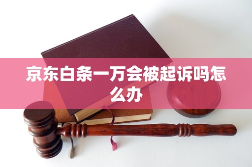 京东白条一万会被起诉吗怎么办