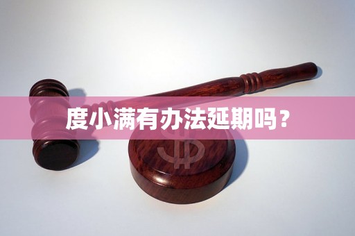 度小满有办法延期吗？