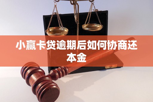 小赢卡贷逾期后如何协商还本金