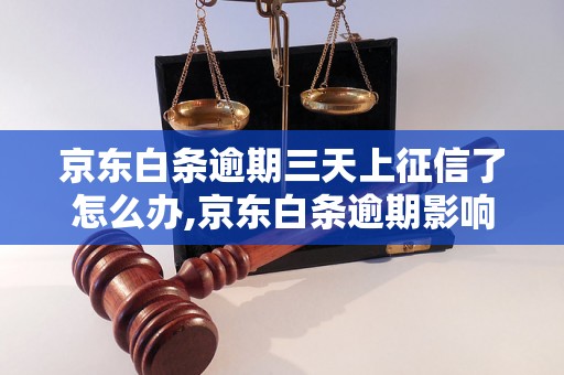 京东白条逾期三天上征信了怎么办,京东白条逾期影响信用吗