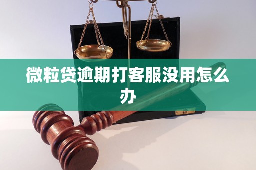 微粒贷逾期打客服没用怎么办