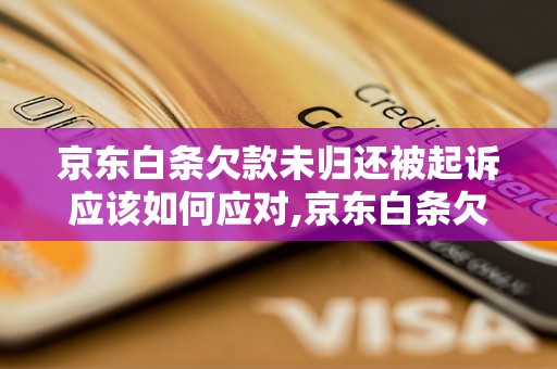 京东白条欠款未归还被起诉应该如何应对,京东白条欠款起诉案例解析