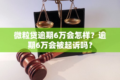 微粒贷逾期6万会怎样？逾期6万会被起诉吗？