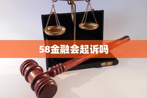 58金融会起诉吗