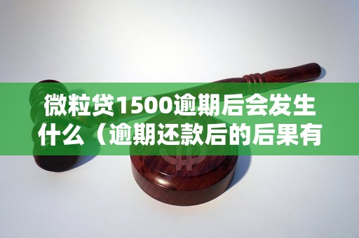 微粒贷1500逾期后会发生什么（逾期还款后的后果有哪些）