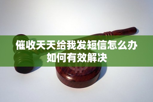 催收天天给我发短信怎么办如何有效解决