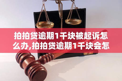 拍拍贷逾期1千块被起诉怎么办,拍拍贷逾期1千块会怎样处理