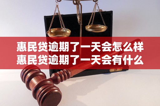 惠民贷逾期了一天会怎么样惠民贷逾期了一天会有什么后果