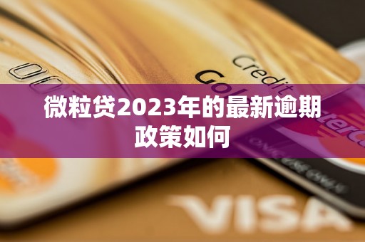 微粒贷2023年的最新逾期政策如何