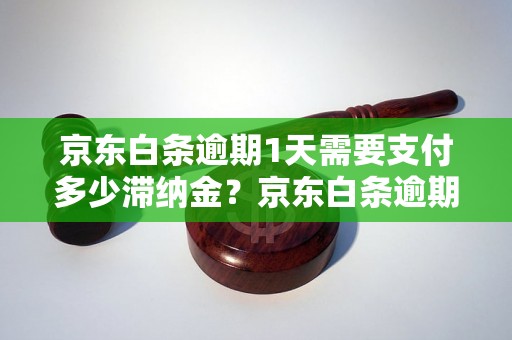 京东白条逾期1天需要支付多少滞纳金？京东白条逾期费用详解