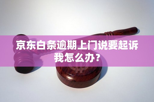 京东白条逾期上门说要起诉我怎么办？