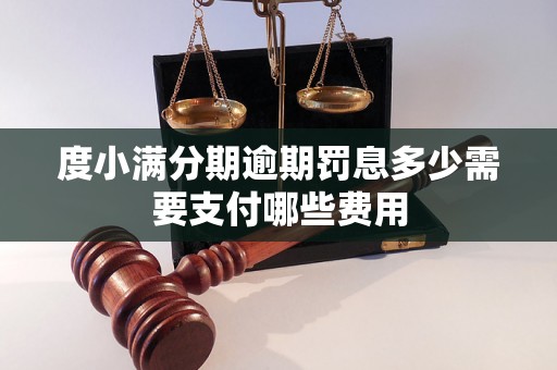 度小满分期逾期罚息多少需要支付哪些费用