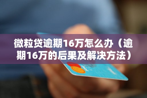 微粒贷逾期16万怎么办（逾期16万的后果及解决方法）